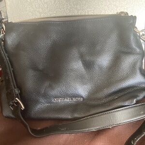 Michael Kors Black Pebbled Leather Crossbody Bag